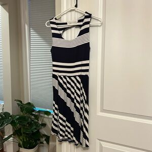 Jersey soft cut out fit and flare dress